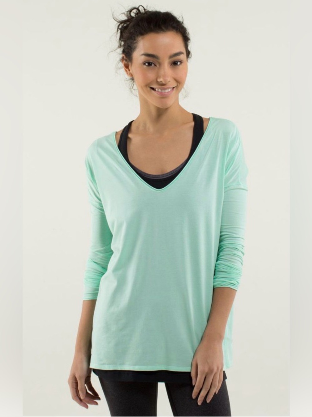 Lululemon Flip Your Dog Long Sleeve V Neck Shirt